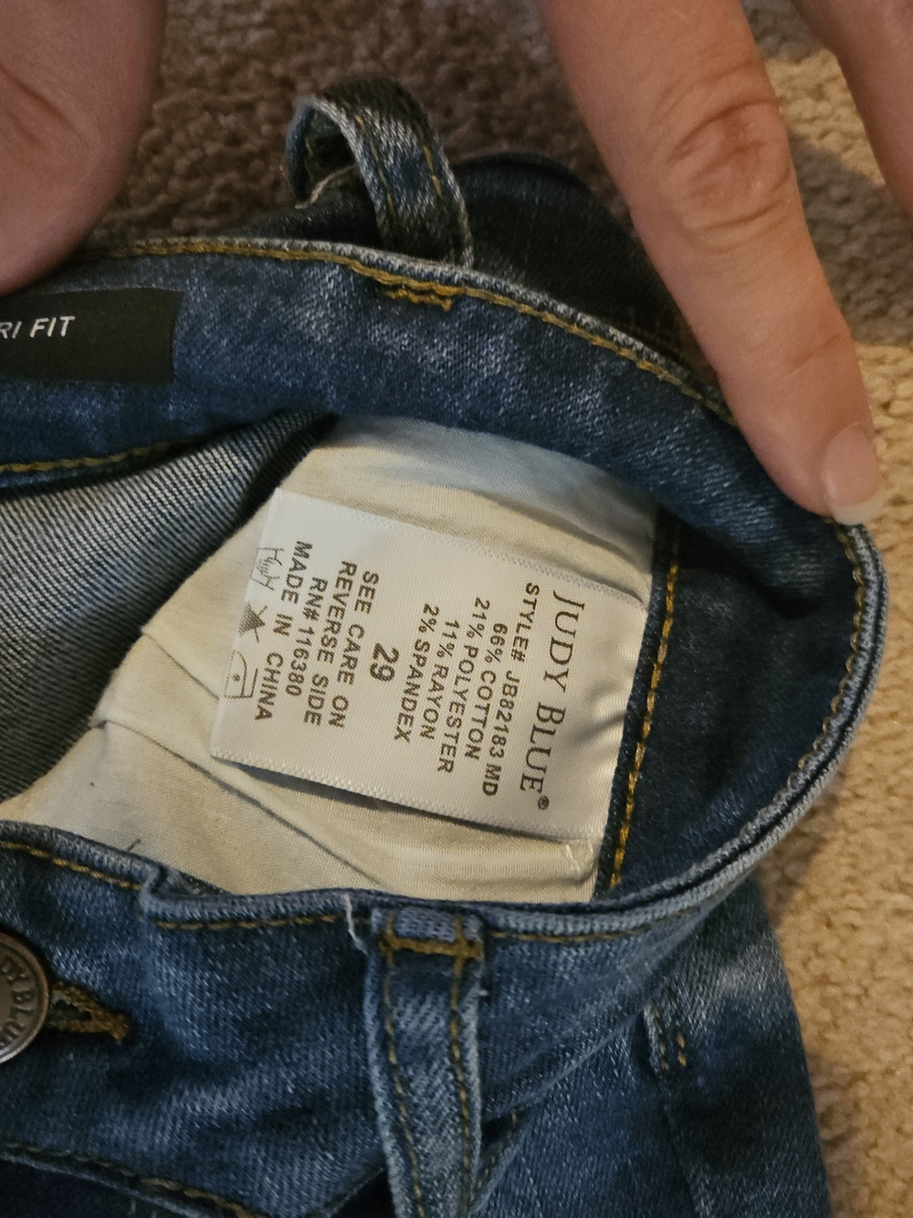 Judy Blue Capri Distressed Skinny Jean - Picture 2 of 2